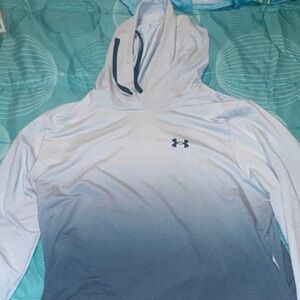 Under Armour White and Blue Ombre Hoodie